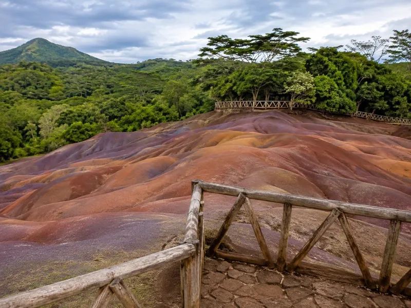The Seven Coloured Earth dunes at Chamarel