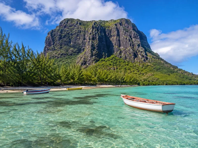 Le Morne Brabant, 556 m, above the lagoon on the south-west tip of Mauritius